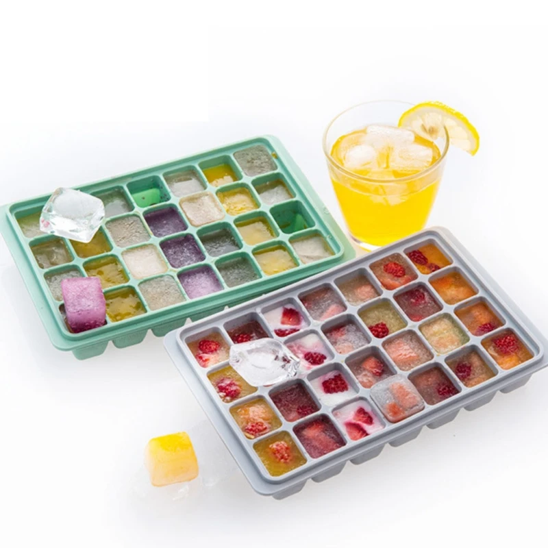 28 сетки поднос кубика льда морозильник пресс форма для кубиков делая силиконовая