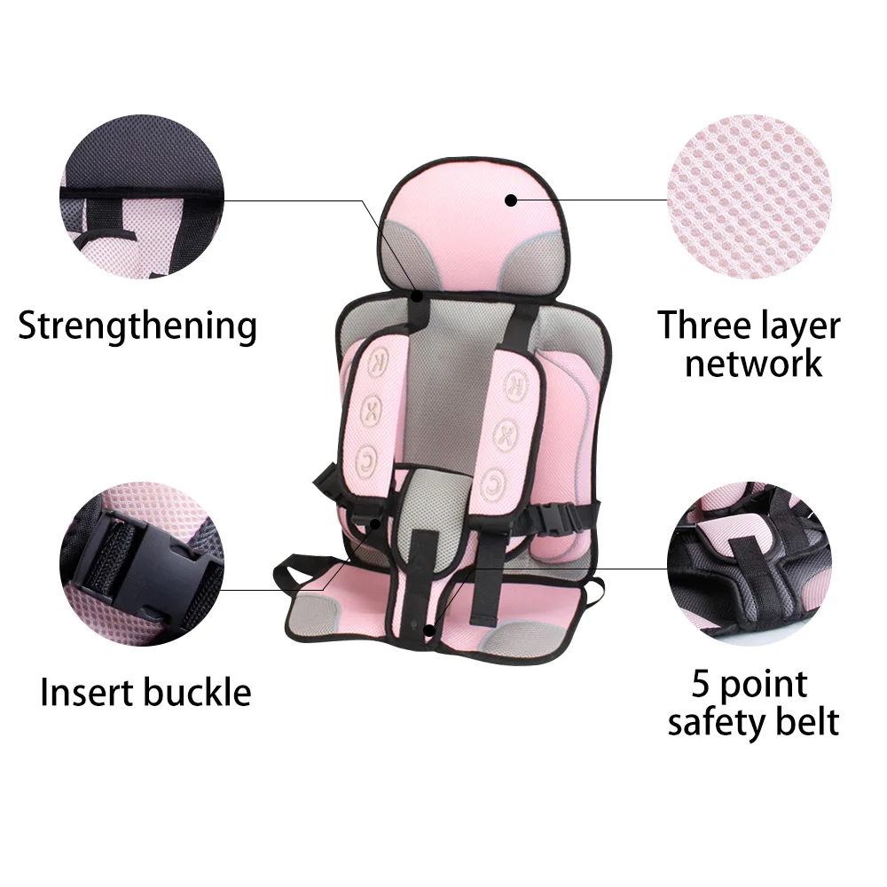 

Child Seat Simple Children Seat Cushion Baby Soft Pad Multicolor Portable Children's Cushion Soft Baby Stroller Pad 3M To 12Y