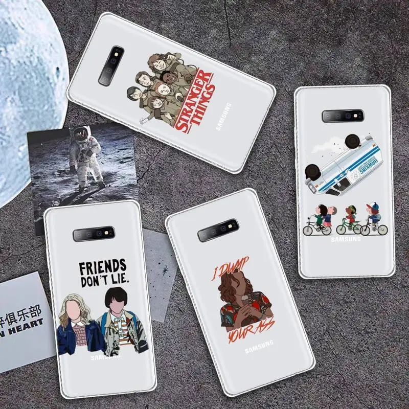 

Strange Things friend tv movie Phone Case Transparent for Samsung A71 S9 10 20 HUAWEI p30 40 honor 10i 8x xiaomi note 8 Pro 10t