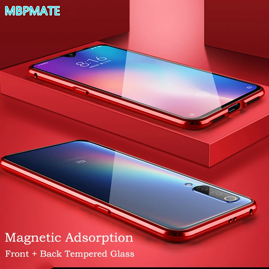 Роскошный магнитный металлический чехол для Xiaomi Mi Cc9 Cc9e 9t Cc 9 Se 8 Redmi K20 7A Note 7 Pro 128 ГБ