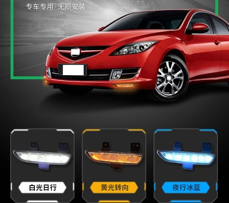 CAPQX 2 шт. для Mazda 6 Mazda6 GH Ruiyi 2009 2010 2011 2012 передний бампер светодиодный
