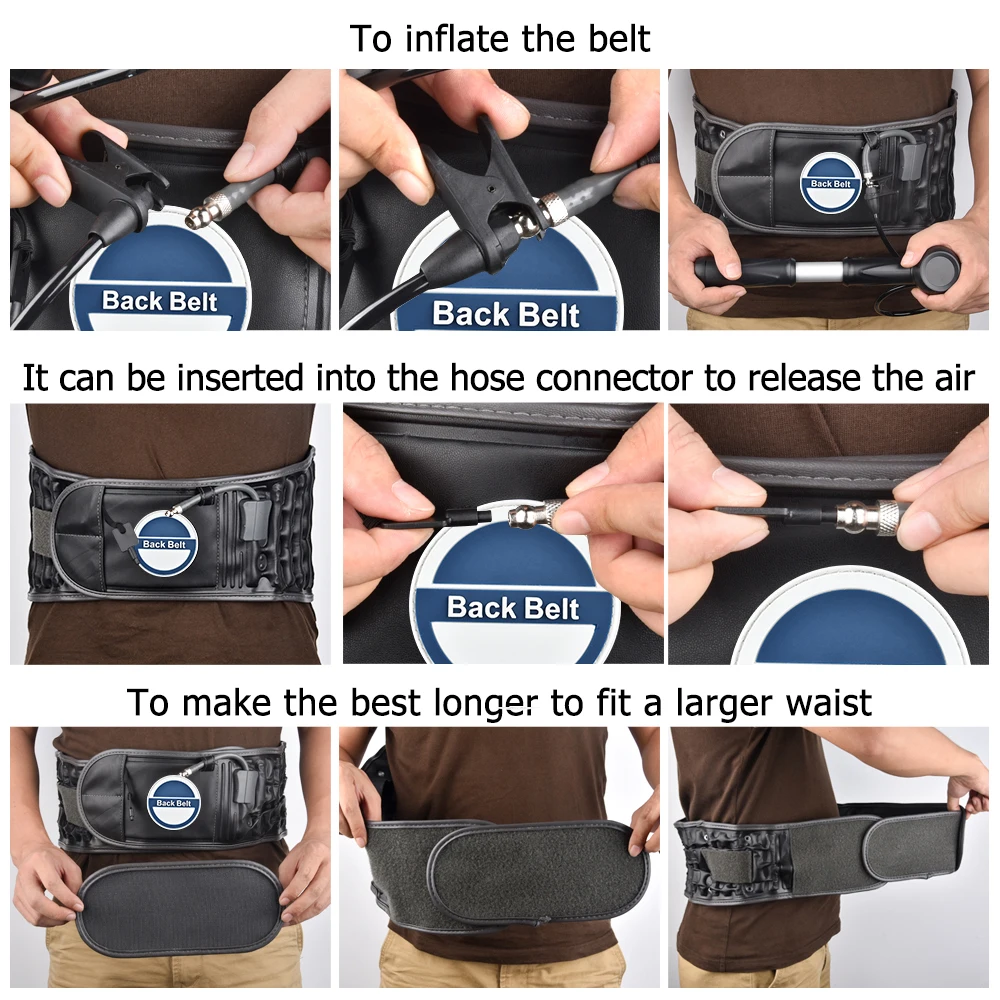 

AGDOAD Lumbar Decompression Belt for 29-49inch Waist Inflatable Lumbar Traction Belt Lower Back Pain Reliever with Extend Belt