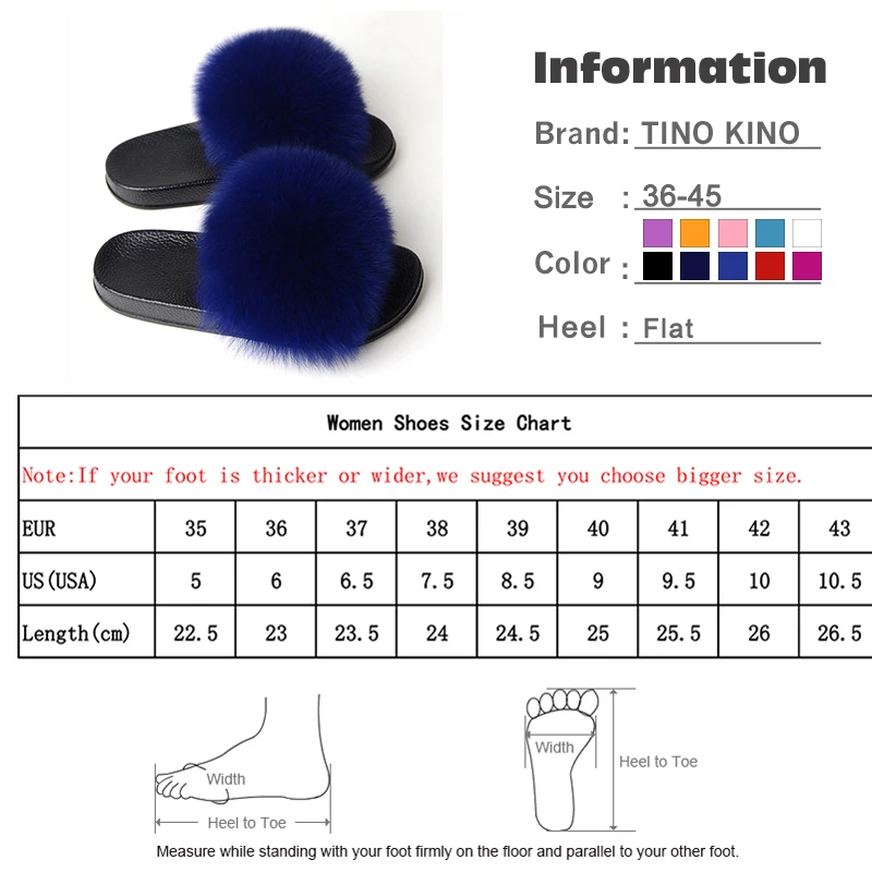 

Women Furry Plush Home Slippers Female Fur Fluffy Flat Fox Hair Slides Ladies Plus Size Winter Warm Fashion Casual House Shoes