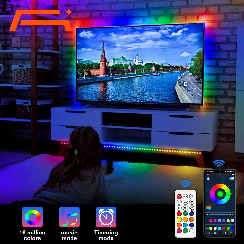 A + Светодиодные ленты светильник s Цвет изменение WS2811 светодиодный с приложением