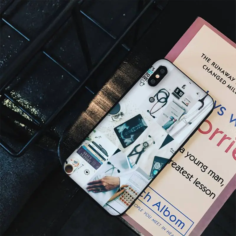 YNDFCNB Nurse Medical Medicine Health heart and stethoscope Phone Case for iPhone 11 12 pro XS MAX 8 7 6 6S Plus X 5S SE 2020 XR