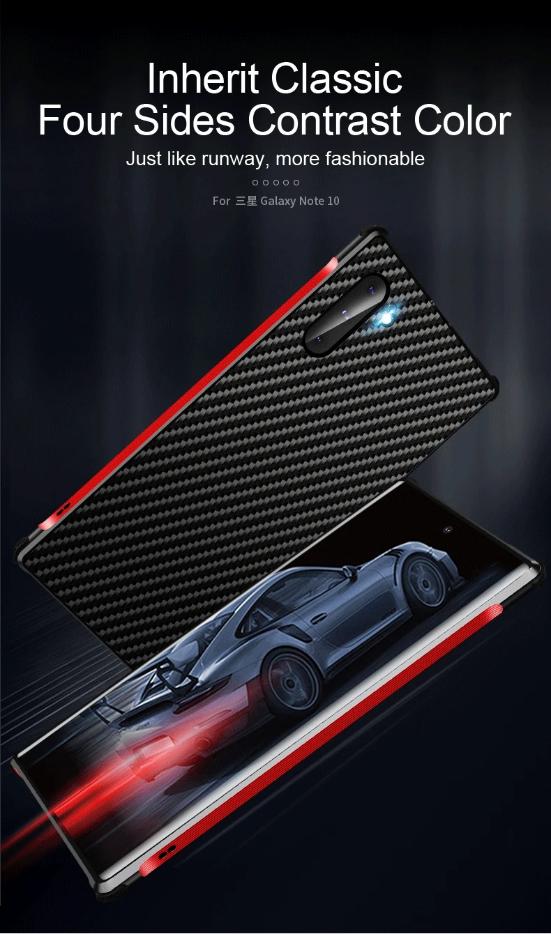 Тонкий чехол из углеродистой Металлической Рамки для Samsung Galaxy S8 S9 S10 Plus S10 E устойчивый к царапинам Прочный чехол для Galaxy Note8 9 10 Plus