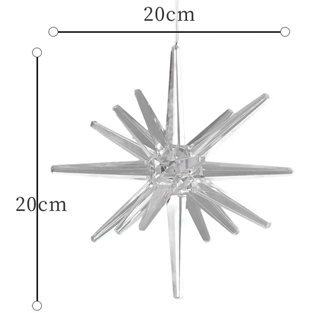 Хрустальная лампочка Звезда Висячие украшения Рождественские прозрачные