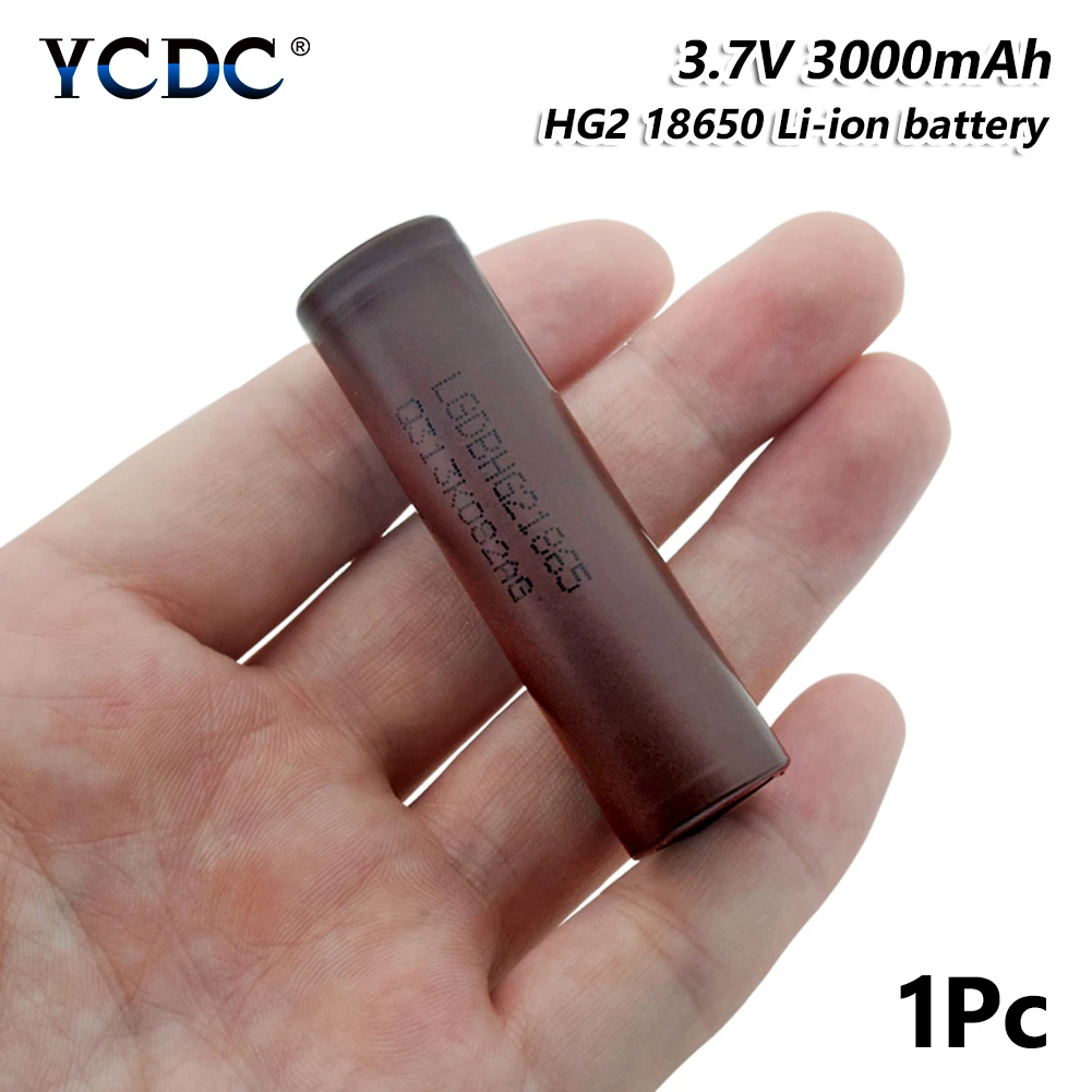 HG2 18650 батарея 18650 3000 мАч Высокая мощность разрядки литий-ионная аккумуляторная батарея высокой разрядки 20А большой ток