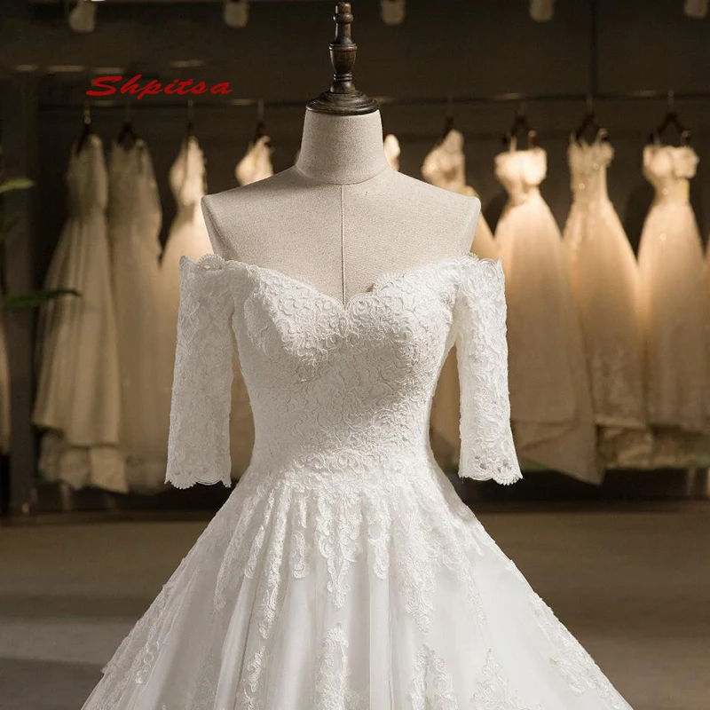 

Lace Ball Gown Wedding Dresses Turkey Plus Size White Ivory Bride Bridal Dresses Wedding Gowns
