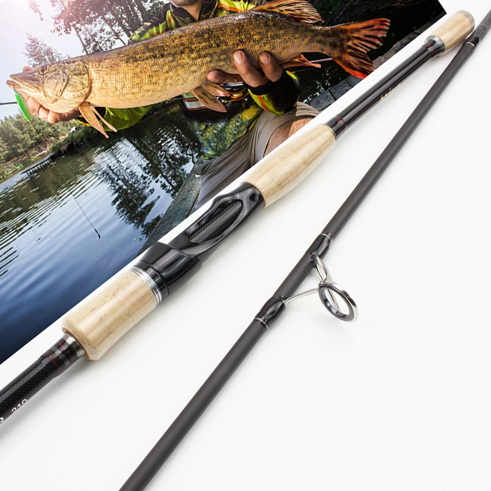 

2.1M Portable Rod Carbon Fiber M Power Spinning Casting Lure Rods 4 Sections Trout lure fishing Travel Sea boat fishing Tackle
