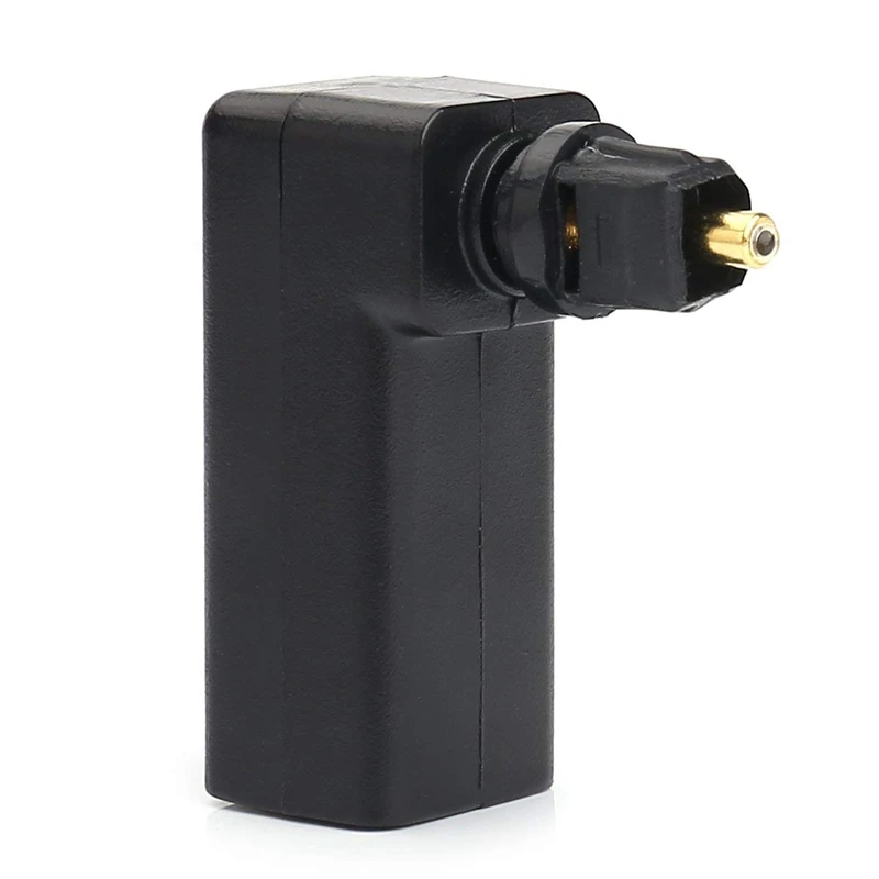 Прямоугольный Цифровой оптический Toslink волоконно адаптер вращающийся на 360