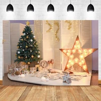 laeacco indoor christmas tree screen lights stars birthday portrait photo background photographic backdrop for photo studio