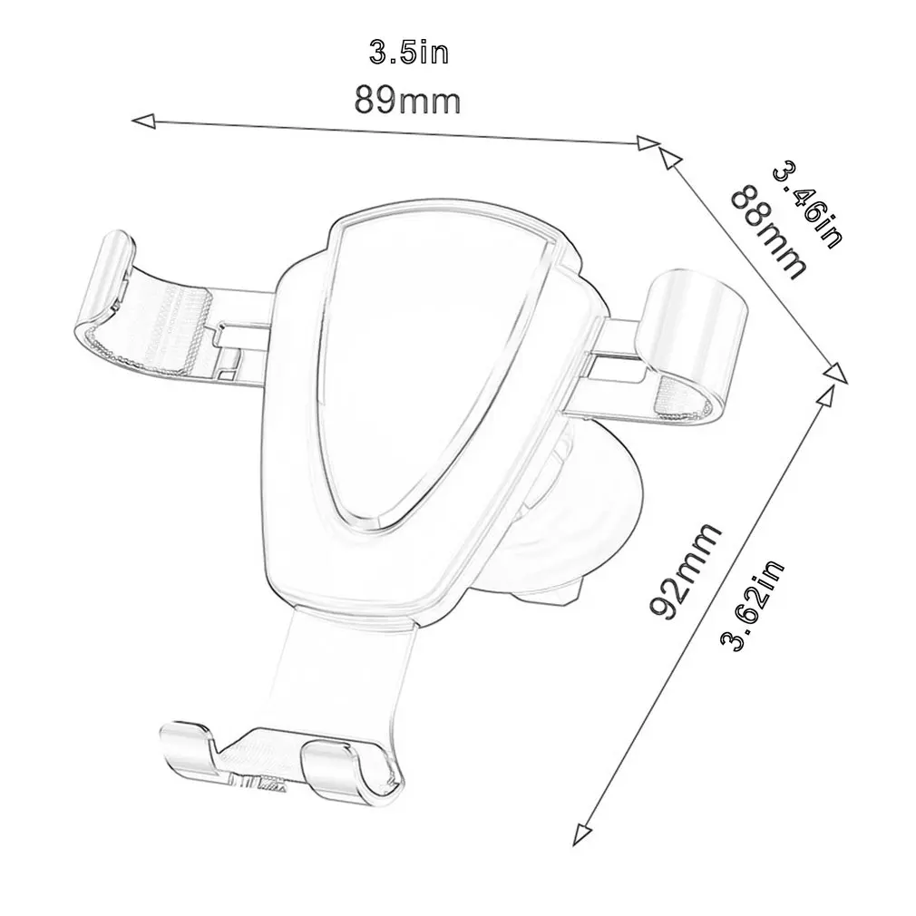 

360-degree Rotation Phone Holder Stand Universal Gravity Air Vent Mount Mini Car Phone Holder Cradle Gravity Bracket