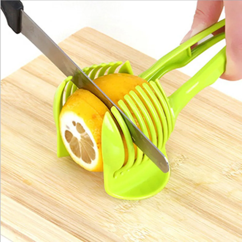 

Kitchen Gadgets Lemon Cutter Plastic Potato Slicer Tomato Cutting Tool Fruit Shreadders Vegetable Accessories
