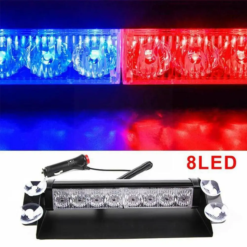 Полицейский стробоскоп с 8 светодиодный дами 12 В автомобильный козырек мигающие