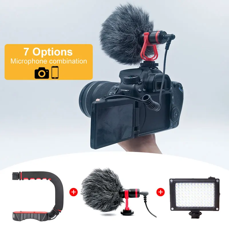 DSLR микрофон для микрофонной записи SLR Vlog камера youtube смартфона canon sony|Микрофоны| |