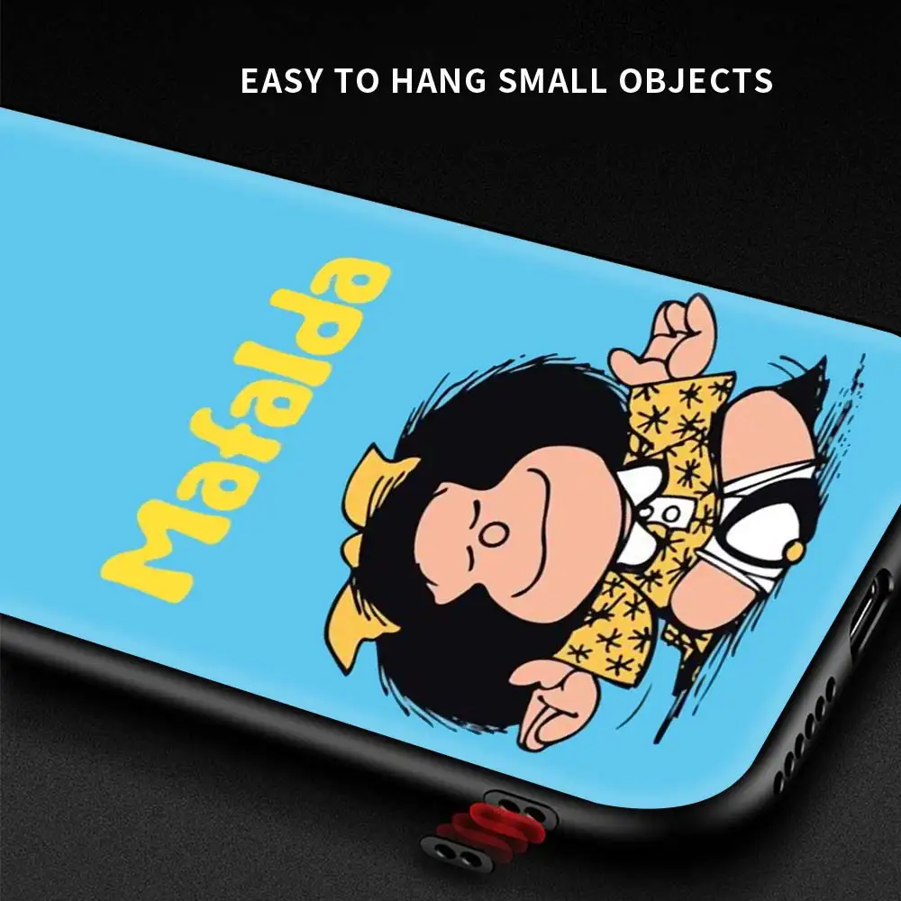 

Mafalda Hot Fashion Cute Phone Case for Xiaomi Redmi Note 9S 8 Pro 8T 9 7 9C 9A 6A 8A 7A 10 K40 Pro Soft Silicon Black Cover