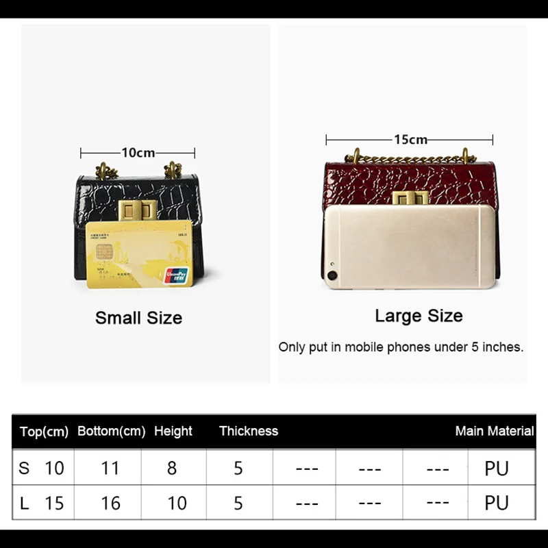 

Stone pattern Mini Crossbody bags For Women 2021 Quality PU Leather Ladies Chain Designer Handbags Lock Shoulder Simple Bag