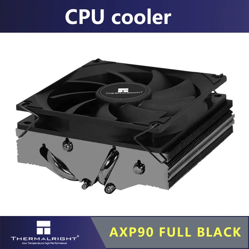 Полностью черный кулер для ЦП Thermalright AXP90, бесшумная медная трубка, 4 тепловые трубки, тонкий корпус 47 мм, мини ATX HTPC Intel 1155 1156 AMD AM4