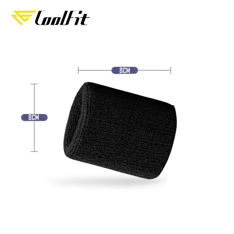 CoolFit Cotton Unisex Sport Sweatband Wristband Wrist Protector Running Badminton Basketball Brace Terry Cloth Sweat Band | Спорт и
