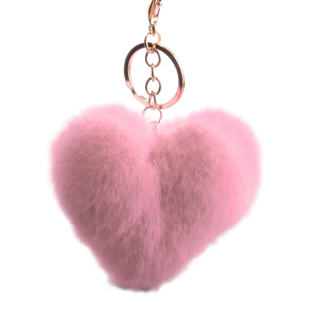 Плюшевое сердце Форма подвеска брелок для ключей сумка с отделениями Подвесной