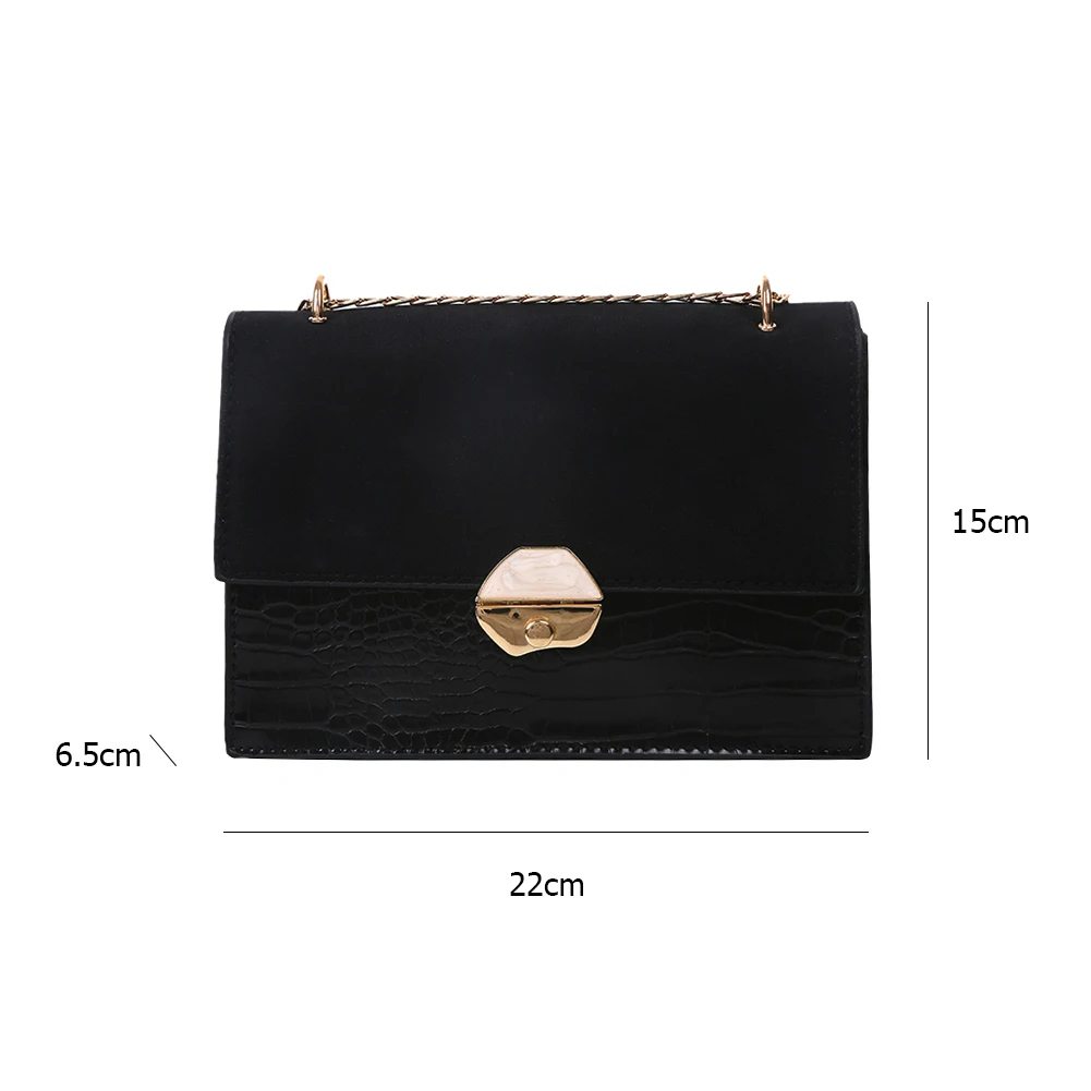 

Fashion Alligator Pattern PU Crossbody Bags For Women Casual Chain Leather Retro Flap Female Shoulder Crossbody Handbags