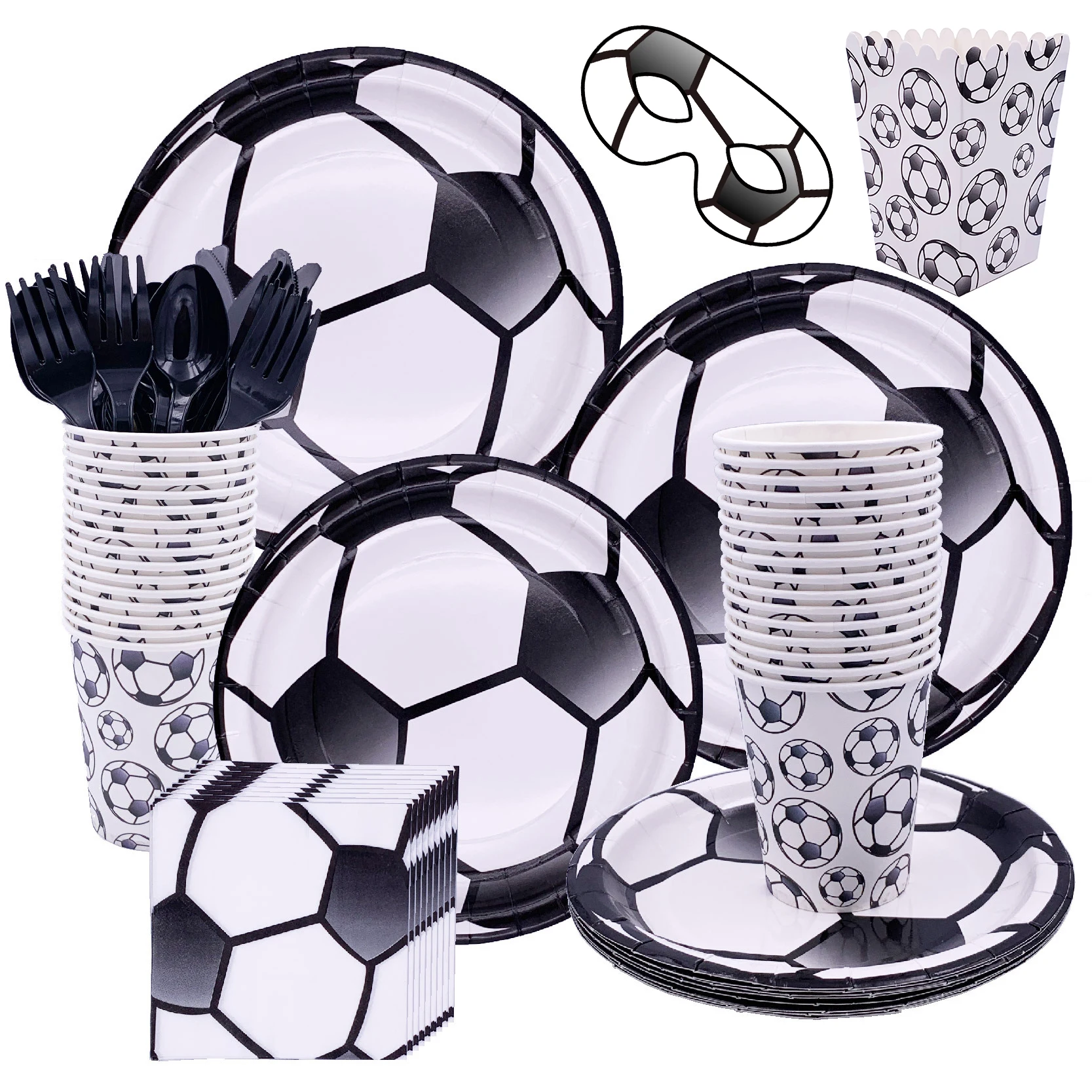 Футбол принадлежности для тематической вечеринки набор одноразовой посуды