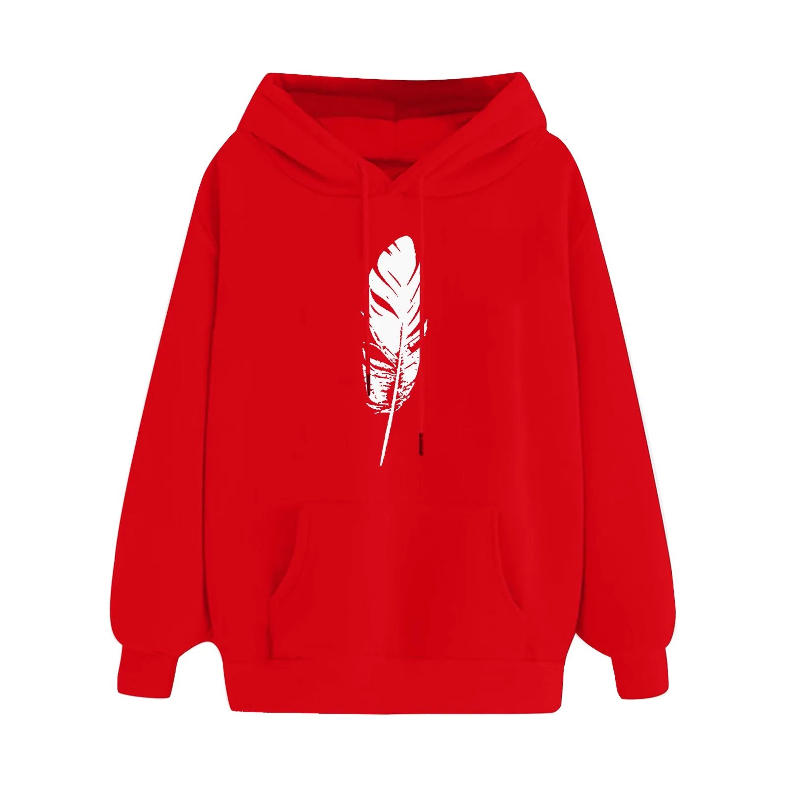 Streetwear Hoodies Women Sweatshirt Autumn Long Sleeve Hoody Harajuku Hoodie Cute Feather Print Sweatshirt Women Sudadera Mujer