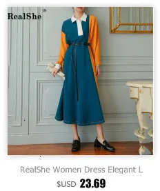 RealShe, женские платья, v-образный вырез, половина рукава, пуговицы, оборки, женское макси платье, весна, повседневное, модное, одноцветное, женское платье, элегантное