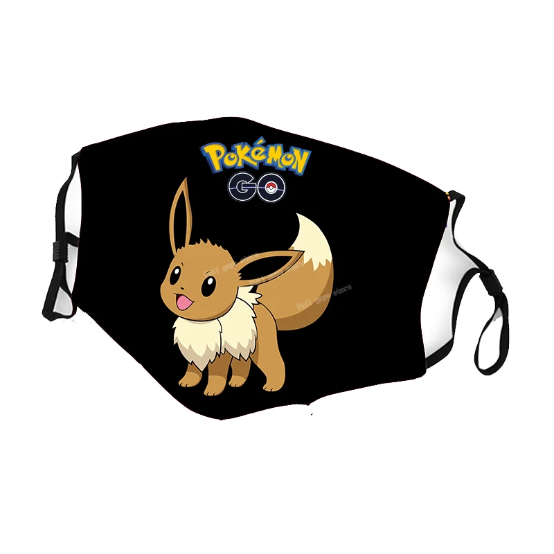 Pokemon Pikachu Children Mouth Mask Pokemons Face Masks Adjustable Washable Mew Arceus Charizard Mascaras Kid Anime Facial | Дом и сад