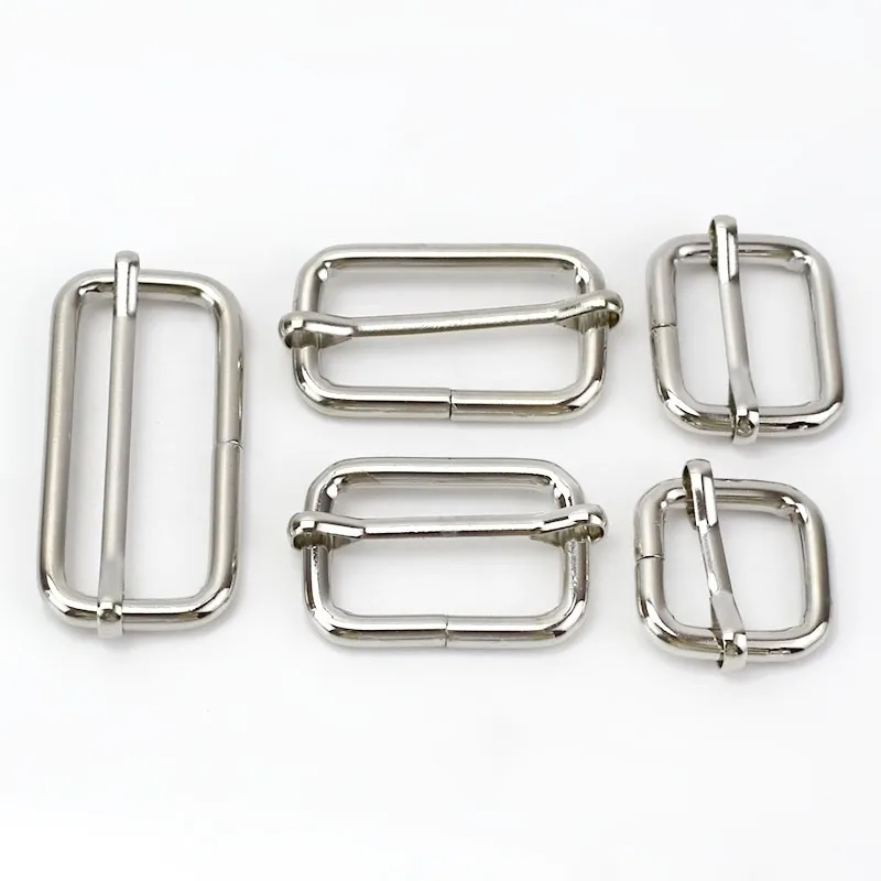 silver 5 шт. металлические слайды Tri-glides проволочный ролик булавки пряжки ремень слайдер регулятор для сумки пряжки одежды аксессуары F2-12 - Цвет: silver