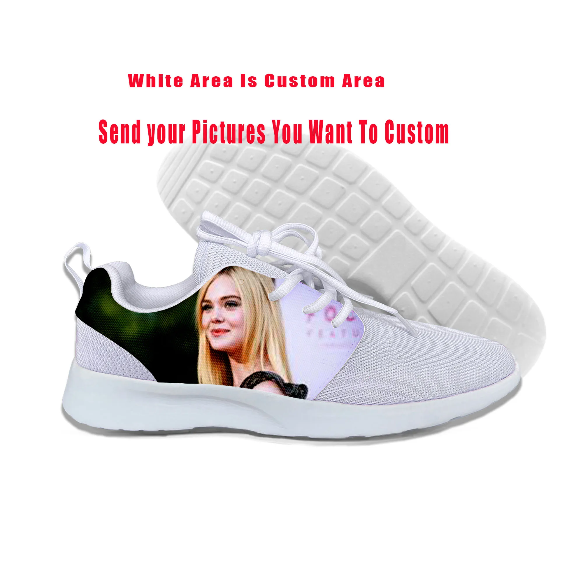 

Модные забавные летние высококачественные кроссовки, модная повседневная обувь с 3D-принтом для мужчин и женщин, сценическая одежда Elle Fanning, ...