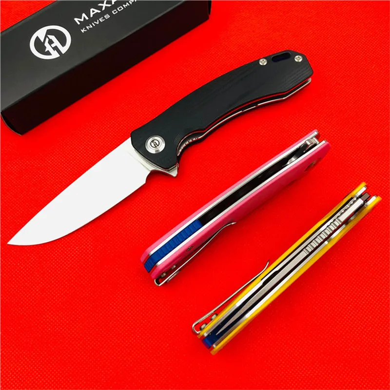 MAXACE balance-s складной нож G10 Ручка 14C27N стальной шлифовальный маленький складной нож открытый кемпинг рыболовный инструмент