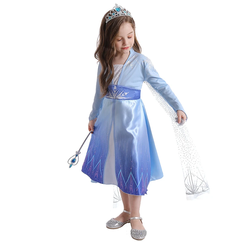 Платье принцессы на Хэллоуин платье для маленьких девочек косплей-костюм зимнее