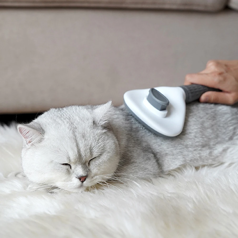 

Automatic Hair Brush Trimmer Pet Comb Brush Removal Comb Grooming Cats Hair Remove Selfcleaning Flea Comb For Dogs Grooming Toll