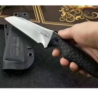 d2 blade straight knife black g10 handletactical camping edc tool fixed blade stone wash 60hrc survival tool with scabbard