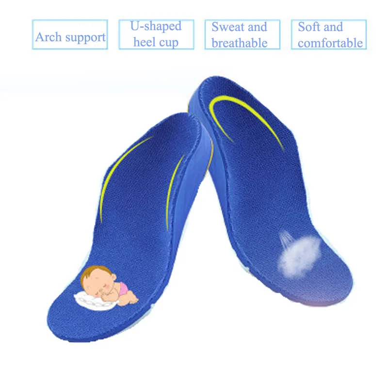 Children's Shoes Pads Orthopedic Insoles Kids Flatfoot High Arch Support Elastic Soles For Toddler Boys' Orthotic Sandals Boots