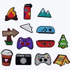 10 шт.лот ПВХ геймпад в бутылке, подвески для модной обуви, пряжки для Croc, милые девушки, украшения для обуви