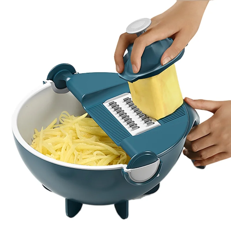 

Multifunctional Grater for Vegetables Slicer Household Potato Chip Slicer Radish Grater Kitchen Fruit Basket Vegetable Cutter
