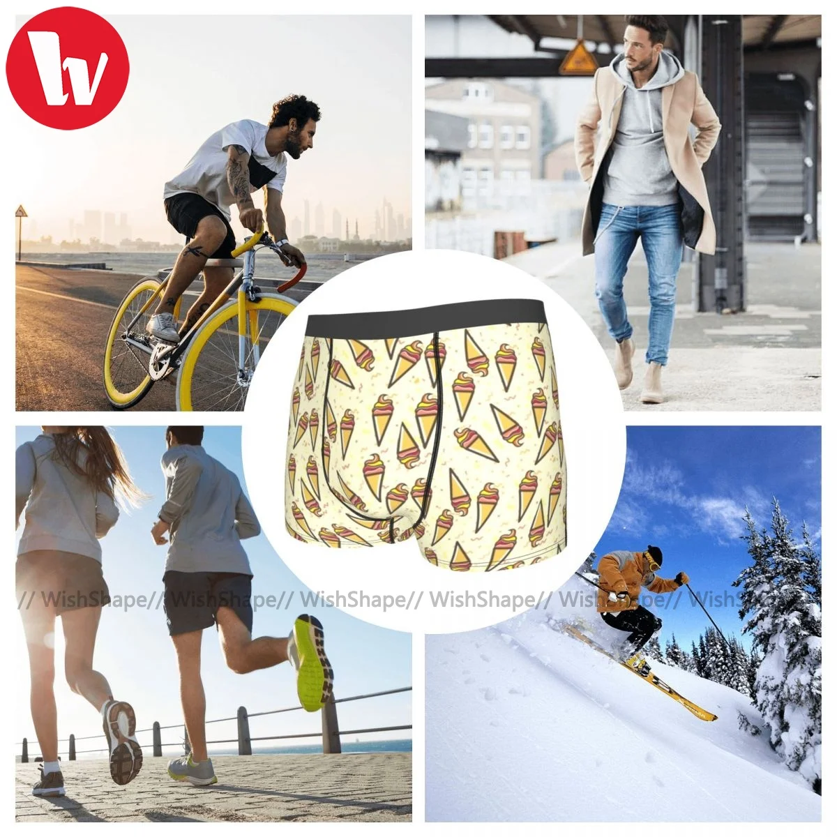 

Buttery Underwear Pouch Trenky Polyester Trunk Sublimation Sexy Men Boxer Brief