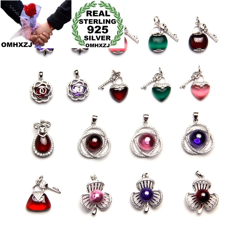 

OMHXZJ Wholesale ZB539 DIY Jewelry Making Accessories Findings Components Bracelet Necklace 925 Sterling Silver Pendant Charm