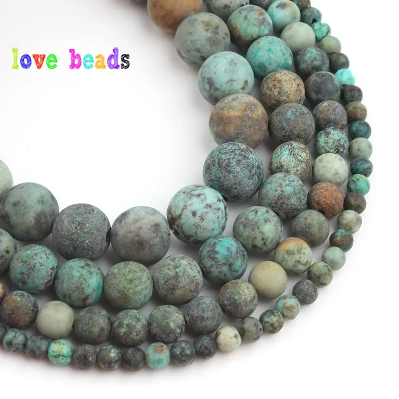 Круглые бусины из натурального камня 15 дюймов матовые с матовым покрытием в