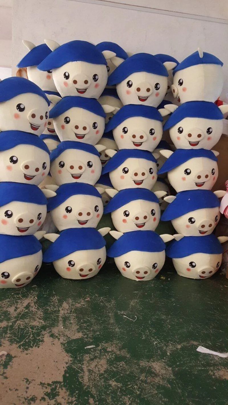 Костюм талисмана с милой Свинкой Костюмы пушистым рисунком Вечерние костюмы для