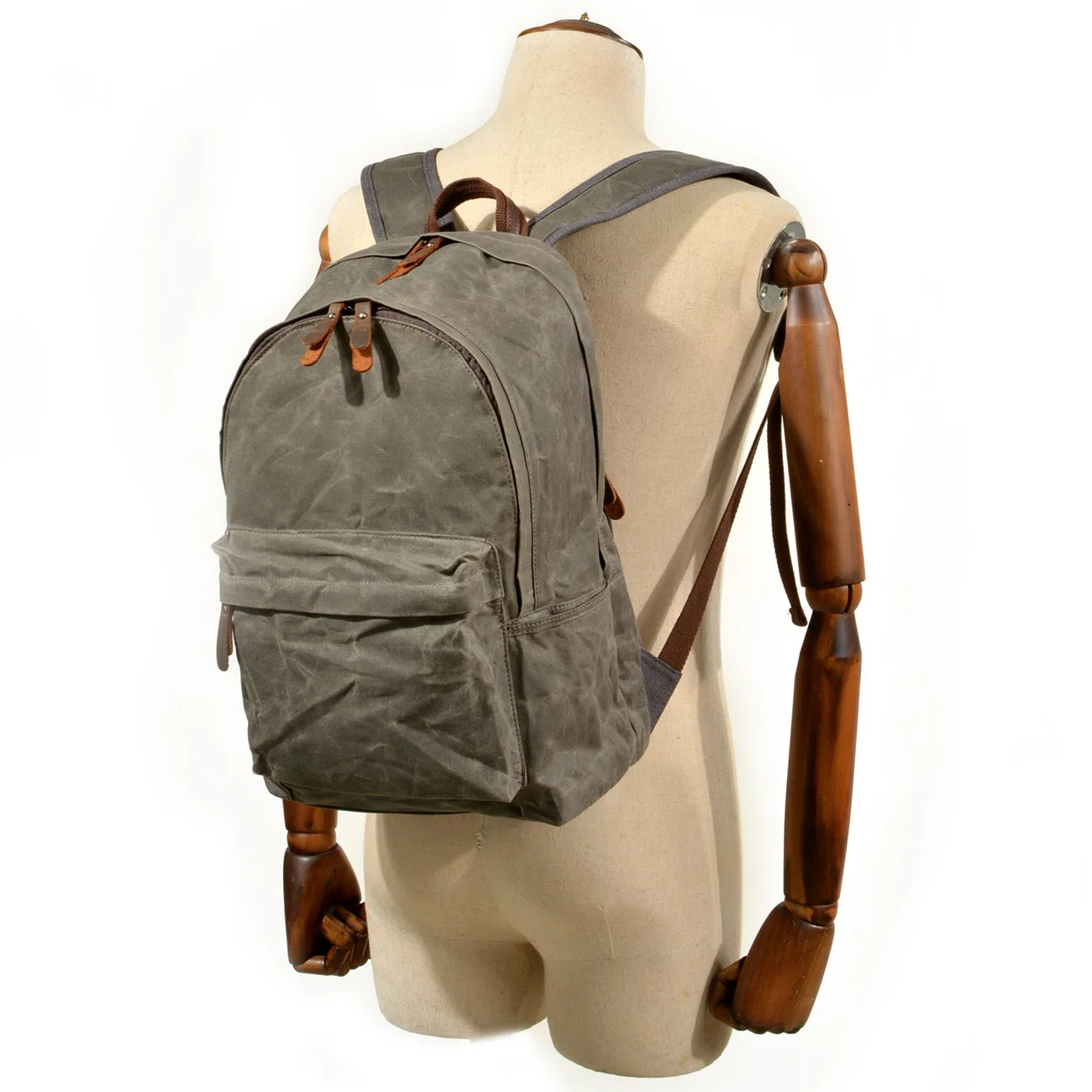 

Холщовая Сумка из масляного воска в стиле ретро, вместительный рюкзак для улицы, Мужская школьная сумка для альпинизма
