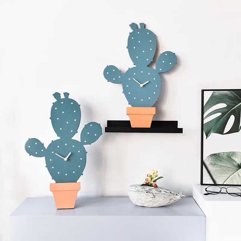 Скандинавские настенные часы кактус креативные модные художественные