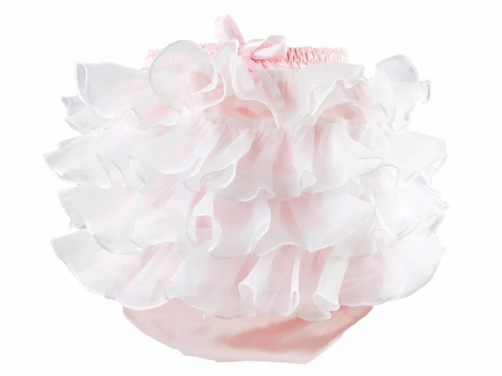 Haian ПВХ & атласные трусики оборками брюки для румбы Цвет розовый FSP07A 5|Детские