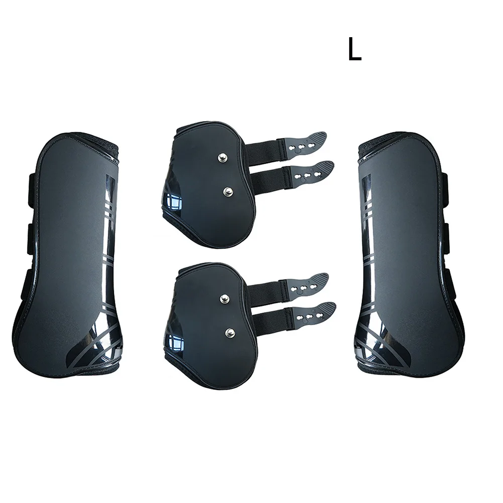 

Brace Riding Adjustable Outdoor Front Hind Practical Horse Leg Boots Training Farm Durable Guard PU Leather Protection Wrap