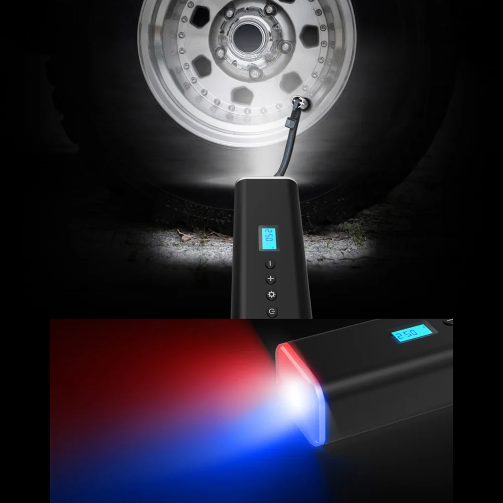 

Portable Car Pump Digital LCD Mini Handheld Air Compressor Inflator with LED Light for Auto Bike Tire Inflatable Ball Inflator