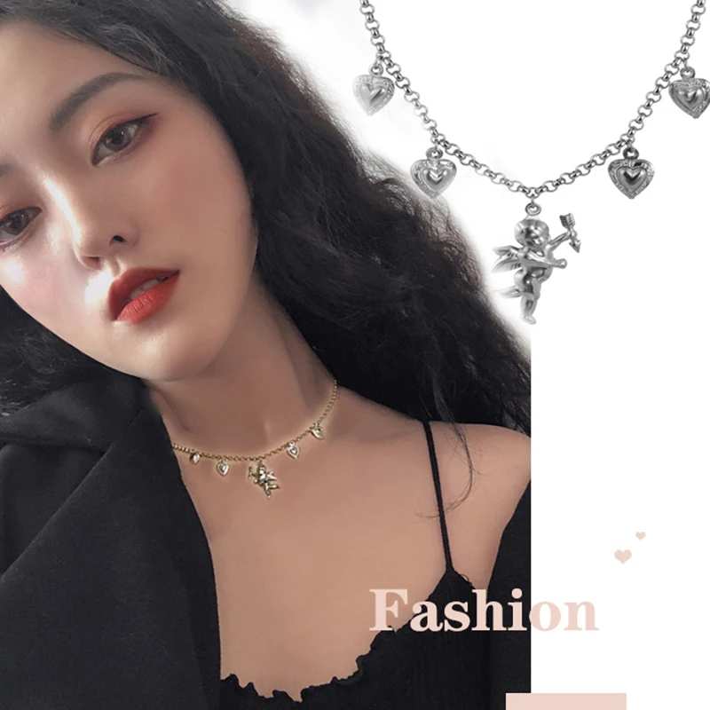 Ожерелье чокер Купидон из нержавеющей стали|Ожерелье-ошейник| |