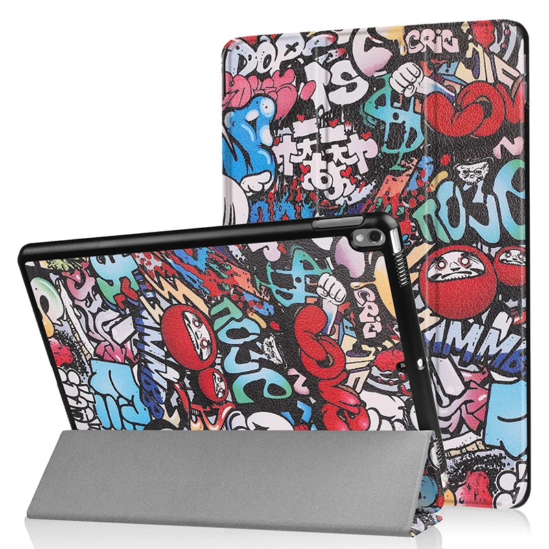 

Fashion Painted Smart Dormant Flip Fold PU Leather Tablet Case For Apple iPad Air 2019 10.5 inch